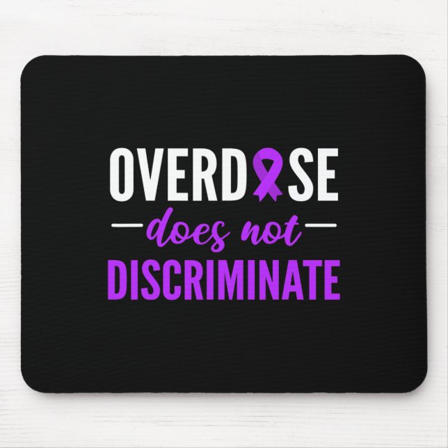 Does Not Discriminate Purple Ribbon Design Quote  Mouse Pad (Front)