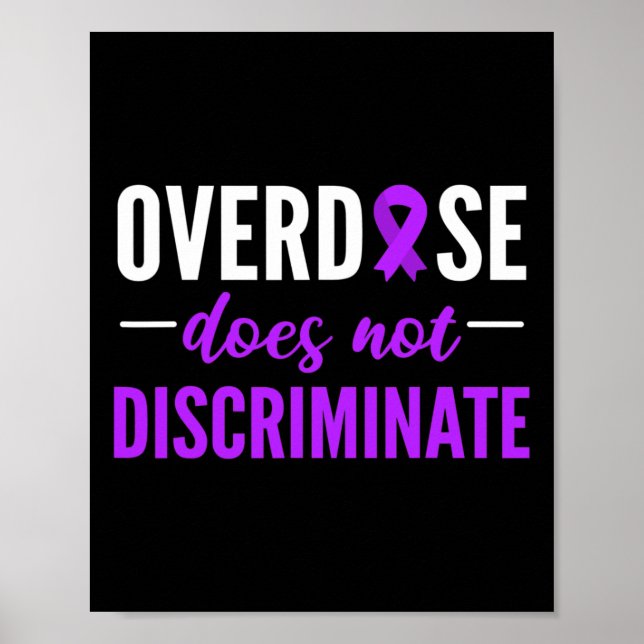 Does Not Discriminate Purple Ribbon Design Quote  Poster (Front)