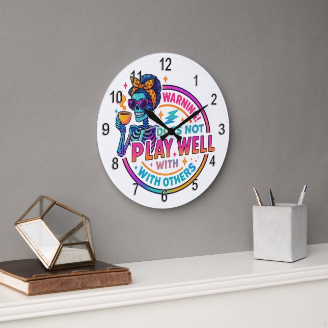 Does Not Play Well....  Large Clock (Office)