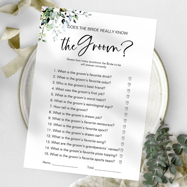 Does The Bride Really Know The Groom Game Invitation (Creator Uploaded)