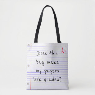 Does this bag make my papers look graded? tote