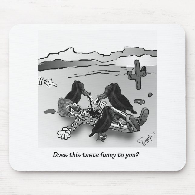 Does this taste funny to you? mouse pad (Front)