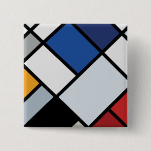 Doesburg - Contra-Composition of Dissonances 15 Cm Square Badge