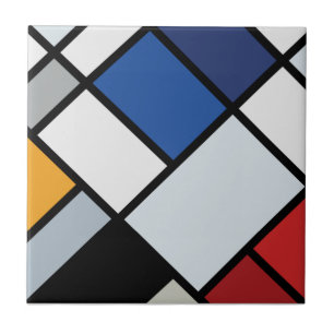 Doesburg - Contra-Composition of Dissonances Ceramic Tile