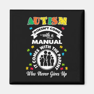 Doesnt Come With A Manual Puzzle Cool Autism Aware Magnet