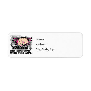 Doesn't Stand A Chance Breast Cancer Return Address Label