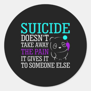 Doesn't Take Away The Pain Awareness Support Graph Classic Round Sticker