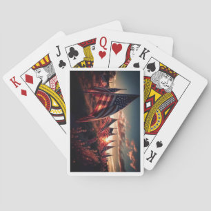 DOF - Flags at night Poker Cards