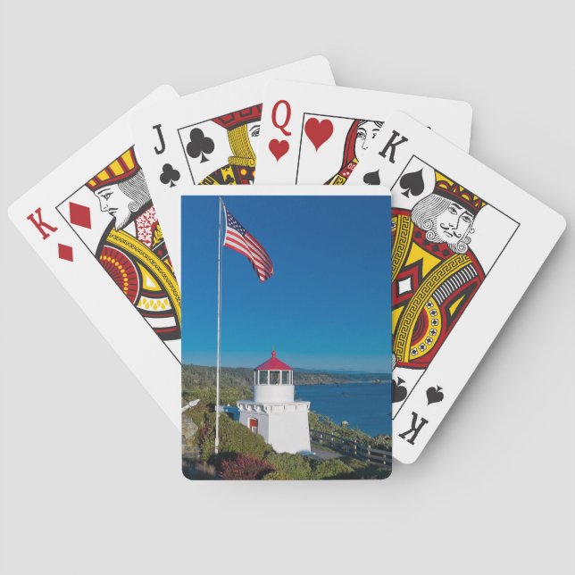 DOF - Small Lighthouse with Flag Poker Cards (Back)