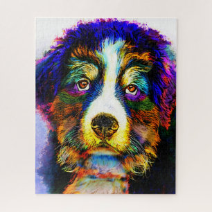 Dog 157 Multicolor Bernese Mountain Jigsaw Puzzle