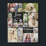 Dog 15 Photos HOME IS WHERE OUR DOG IS Custom Faux Canvas Print<br><div class="desc">When it's all about the dog, create a personalised photo display on a 16x20 faux canvas utilising this easy-to-upload photo collage template featuring 15 pictures of your furry friend in various photo shapes and sizes with the title HOME IS WHERE OUR DOG IS accented with a pawprint and heart and...</div>