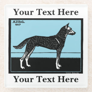 Dog (1917) Julie de Graag Glass Coaster