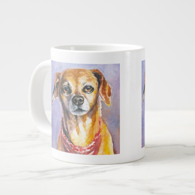 Dog 2 large coffee mug (Front Left)