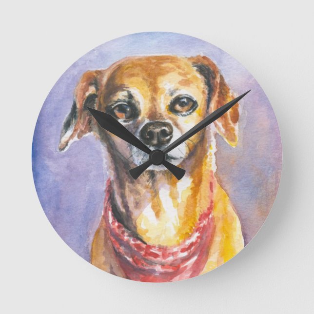Dog 2 round clock (Front)