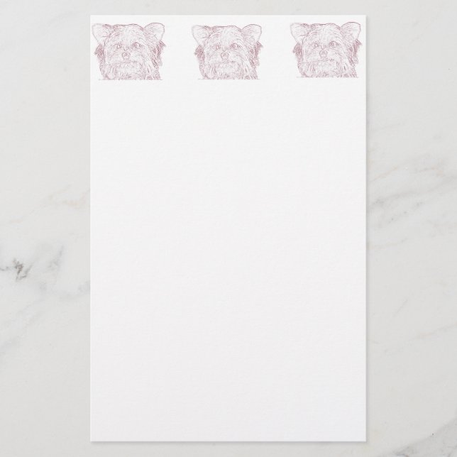 Dog 4  Sketch, Stationery (Front)