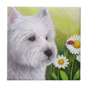 Dog 83 Westie Ceramic Tile