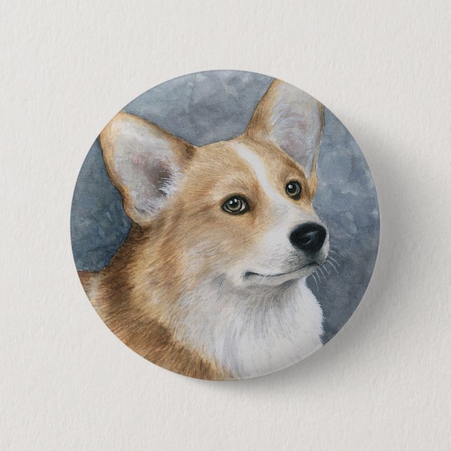 Dog 89 Corgi 6 Cm Round Badge (Front)