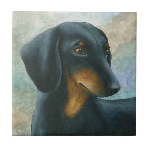 Dog 90 Dachshund Teckel Tile