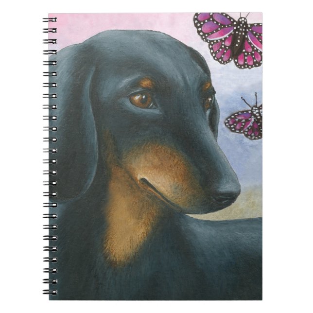 dog 93 dachshund notebook (Front)