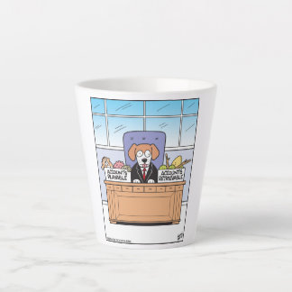 Dog Accountant In and Out Boxes Latte Mug