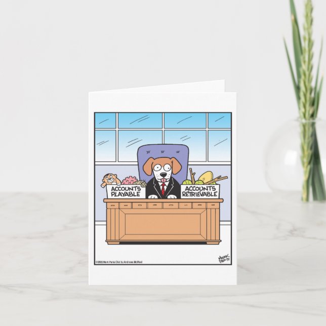 Dog Accounting Inbox and Outbox toys  Card (Front)