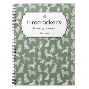 Dog Adaption Gift Personalized Puppy Training  Notebook