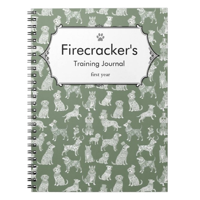 Dog Adaption Gift Personalized Puppy Training  Notebook (Front)