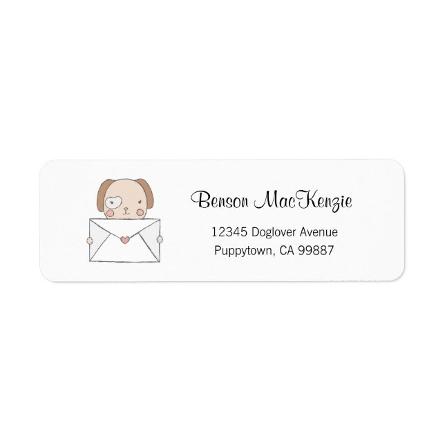 Dog Address Labels, Pet Lover Labels (Front)