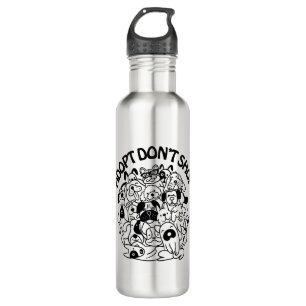 Dog Adoption Rescue Water Bottle