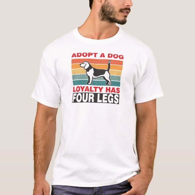 Dog Adoption T-Shirt – Rescue Dog Lover Gift (Front)