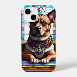Dog Adorned in Colourful Collar iPhone 14 Case