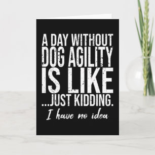 Dog Agility funny sports gift Card