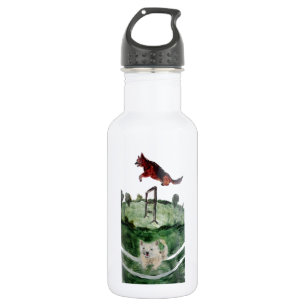 Dog Agility Painting 532 Ml Water Bottle