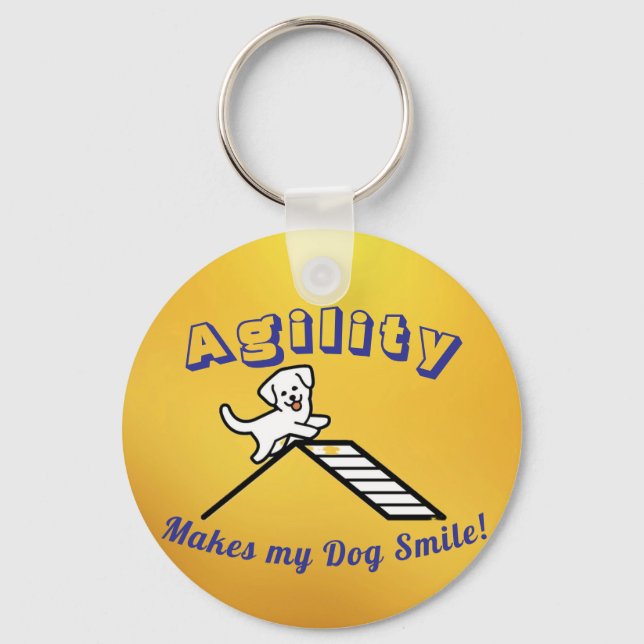Dog Agility Themed Keychain (Front)