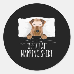 Dog Airedale Terrier Sleep Mask Official Napping Classic Round Sticker