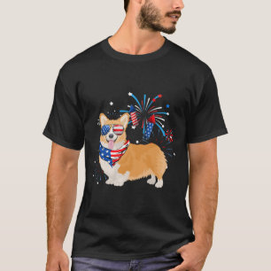 Dog American Usa Flag 4th Of July Men Women Lover T-Shirt