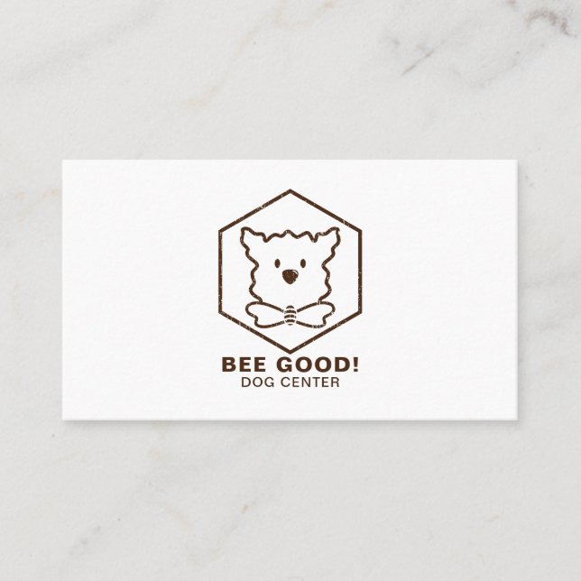 Dog and Bee design Business Card (Front)