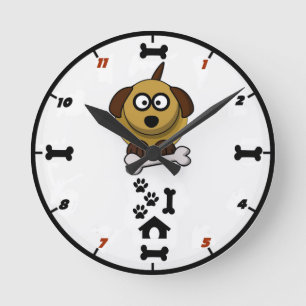 Dog And Bone Wall Clock
