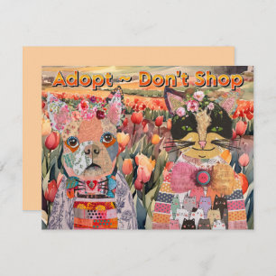 Dog and Cat Adopt Don't Shop Greeting Card