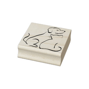 dog and cat art stamp