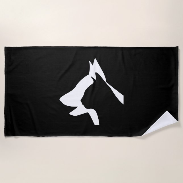 Dog And Cat   Beach Towel (Front)