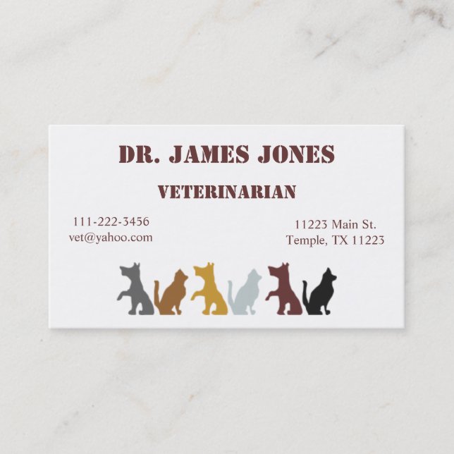 Dog and Cat Business Card (Front)