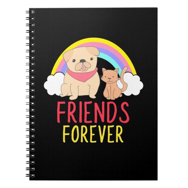 Dog And Cat Friends Forever Notebook (Front)