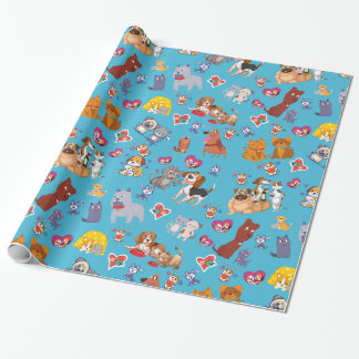 Dog and Cat Gift Wrapping Paper