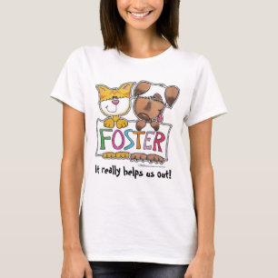 Dog and Cat Hold FOSTER Banner T-Shirt