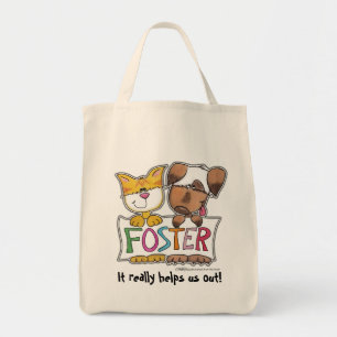 Dog and Cat Hold FOSTER Banner Tote Bag