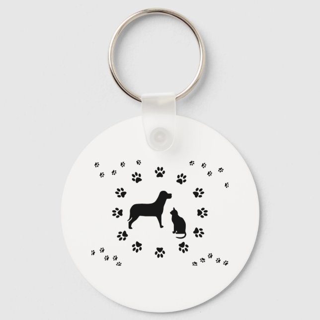 Dog and Cat Keychain (Front)