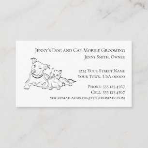 Dog and Cat Mobile Grooming 2019 Calendar Design Business Card