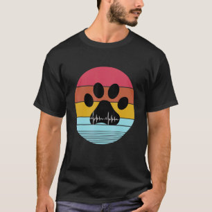 Dog and Cat Paw Prints HeartBeat T-Shirt