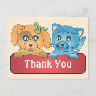 Dog and Cat Postcard